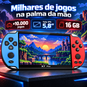 Console portátil retrô com mais de dez mil jogos e tela IPS de 5,8 polegadas