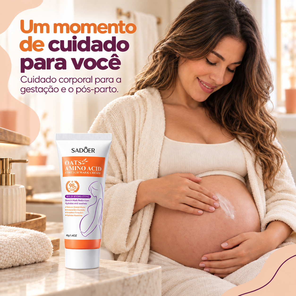 Uso real do creme corporal durante a gestação