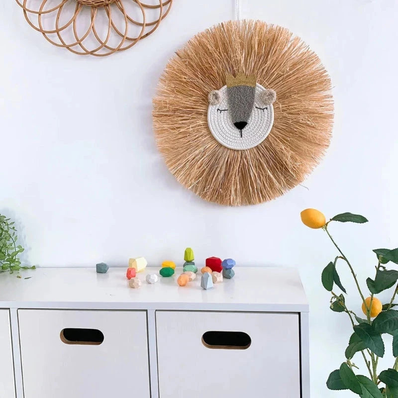 Decoração de Parede em Ráfia Feita à Mão Decoração de Parede 01 Kabannas 