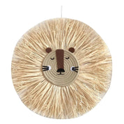 Decoração de Parede em Ráfia Feita à Mão Decoração de Parede 01 Kabannas Leão marrom 