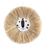 Decoração de Parede em Ráfia Feita à Mão Decoração de Parede 01 Kabannas Tigre brincalhão 
