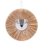 Decoração de Parede em Ráfia Feita à Mão Decoração de Parede 01 Kabannas Urso real 
