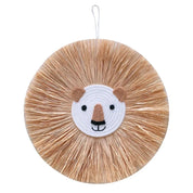 Decoração de Parede em Ráfia Feita à Mão Decoração de Parede 01 Kabannas Urso sorridente 