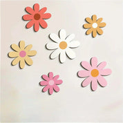 Decoração de Parede Infantil Boho de Margaridas em Madeira Acessórios Decorativos de Parede 02 Kabannas 