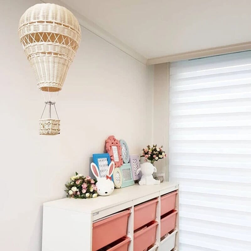 Decoração Infantil Balão de Ar Quente em Rattan Decoração Infantil 01 Kabannas 