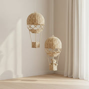 Decoração Infantil Balão de Ar Quente em Tecido Rattan Rattan Decorativo 03 Kabannas 