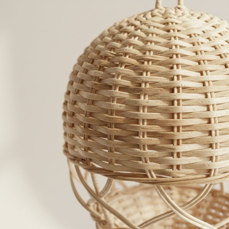 Decoração Infantil Balão de Ar Quente em Tecido Rattan Rattan Decorativo 03 Kabannas 