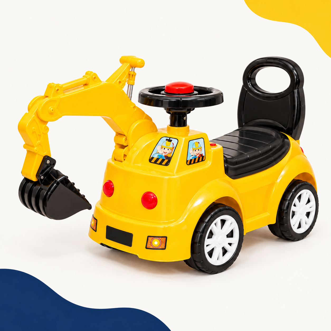 Escavadeira infantil amarela