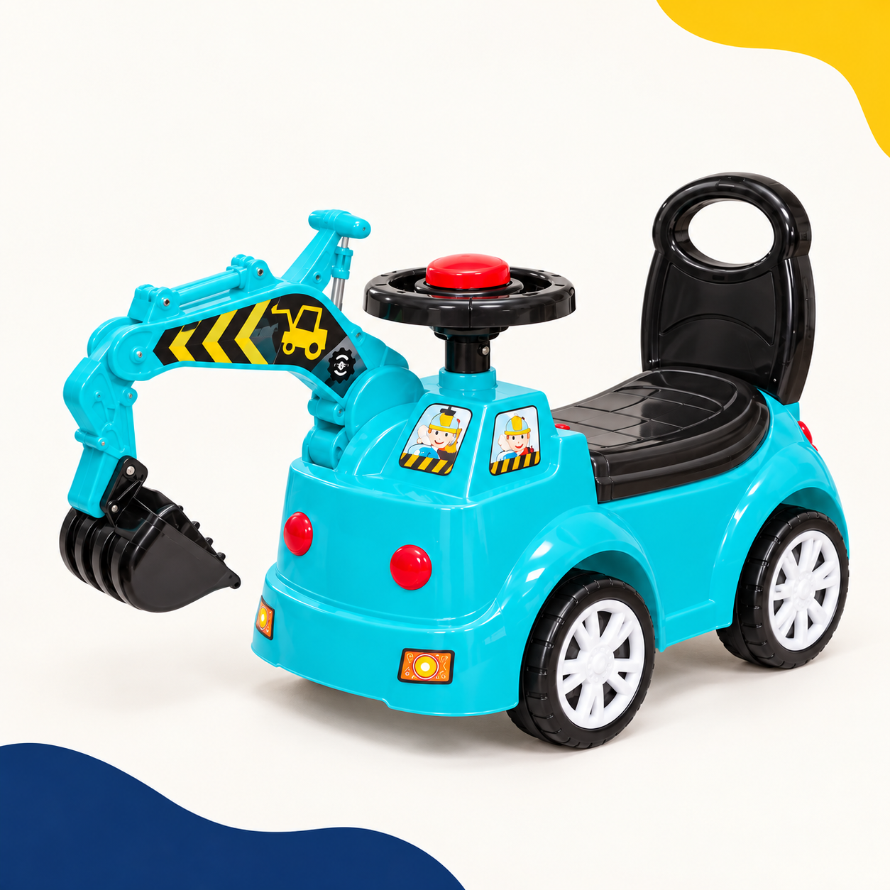Escavadeira infantil azul