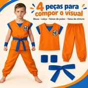Conjunto fantasia infantil de quatro peças