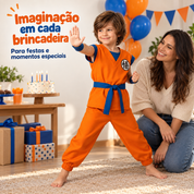 Fantasia infantil em uso em uma festa