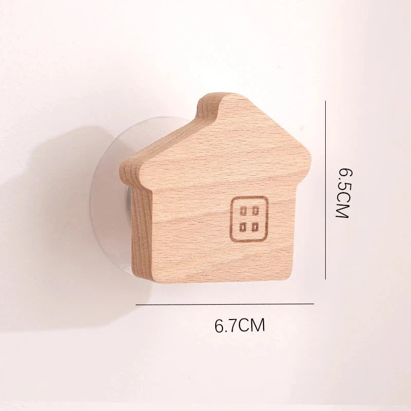 Gancho Decorativo Infantil de Madeira Acessórios Decorativos de Parede 01 Kabannas Casa 