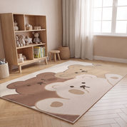 Tapete Infantil Retangular Antiderrapante Ursinhos
