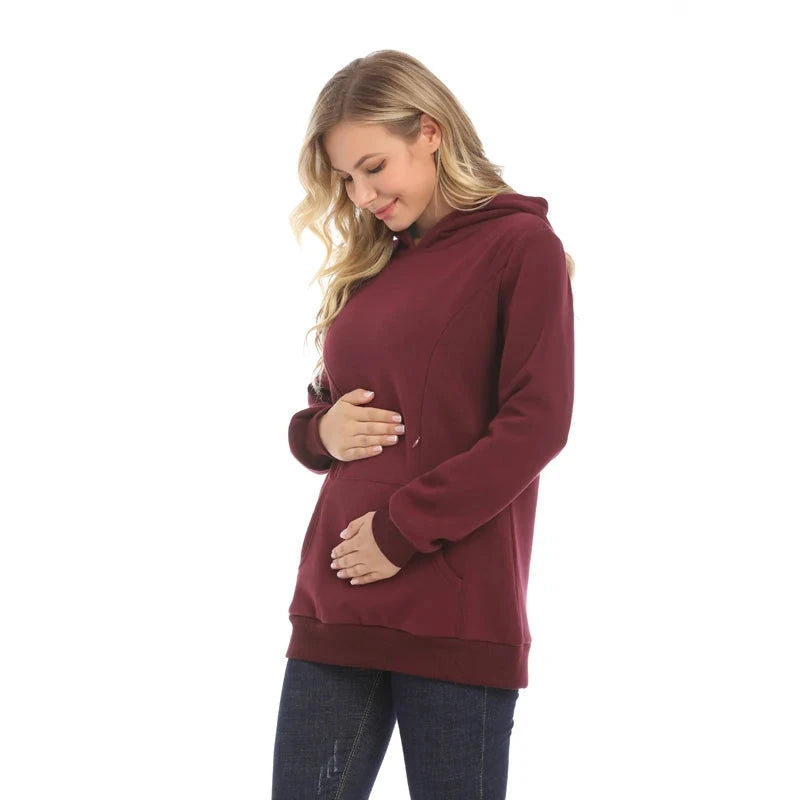 Hoodie de Maternidade com Abertura para Amamentação Hoodie de Maternidade 01 Kabannas 