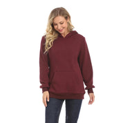 Hoodie de Maternidade com Abertura para Amamentação Hoodie de Maternidade 01 Kabannas Vermelho vinho PP 