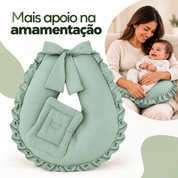 Arte principal aprovada da almofada de amamentação na cor Verde sage