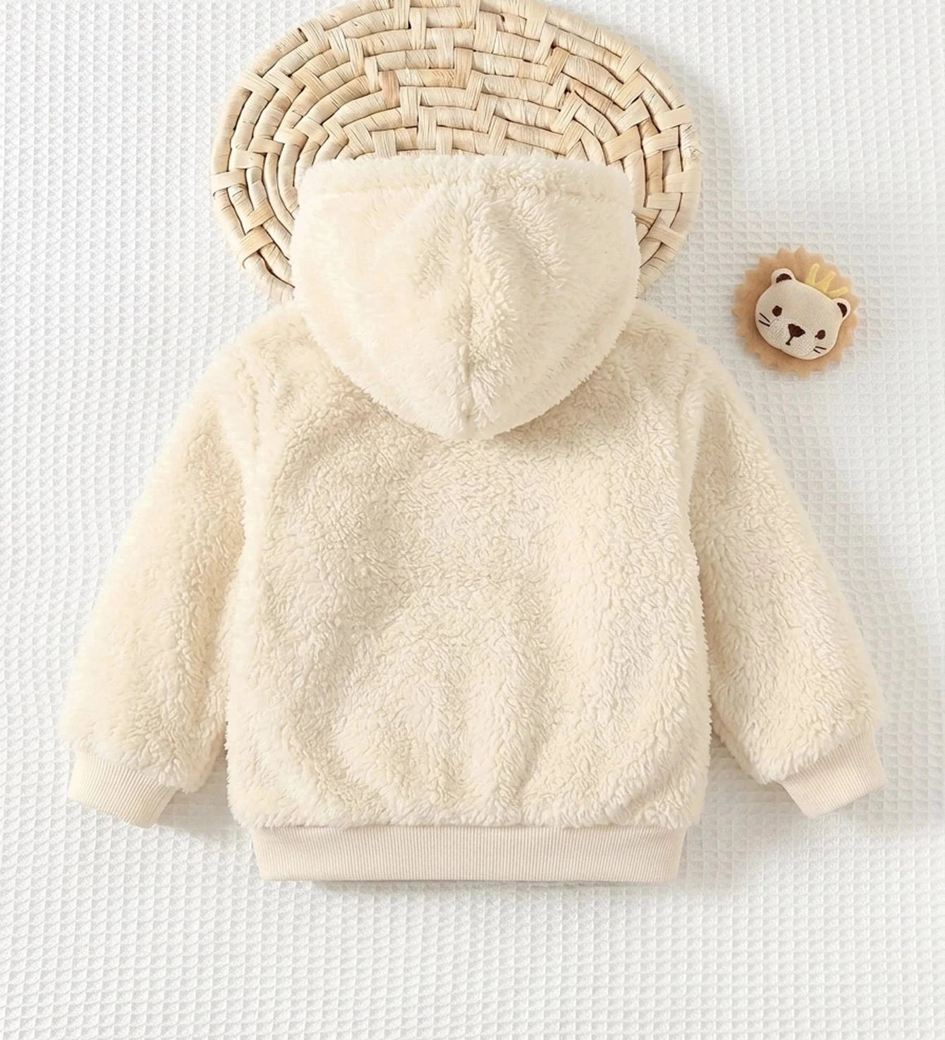 Jaqueta Bebê Menino Pelúcia com Capuz e Zíper 004 Jaqueta Menino 02 Kabannas 