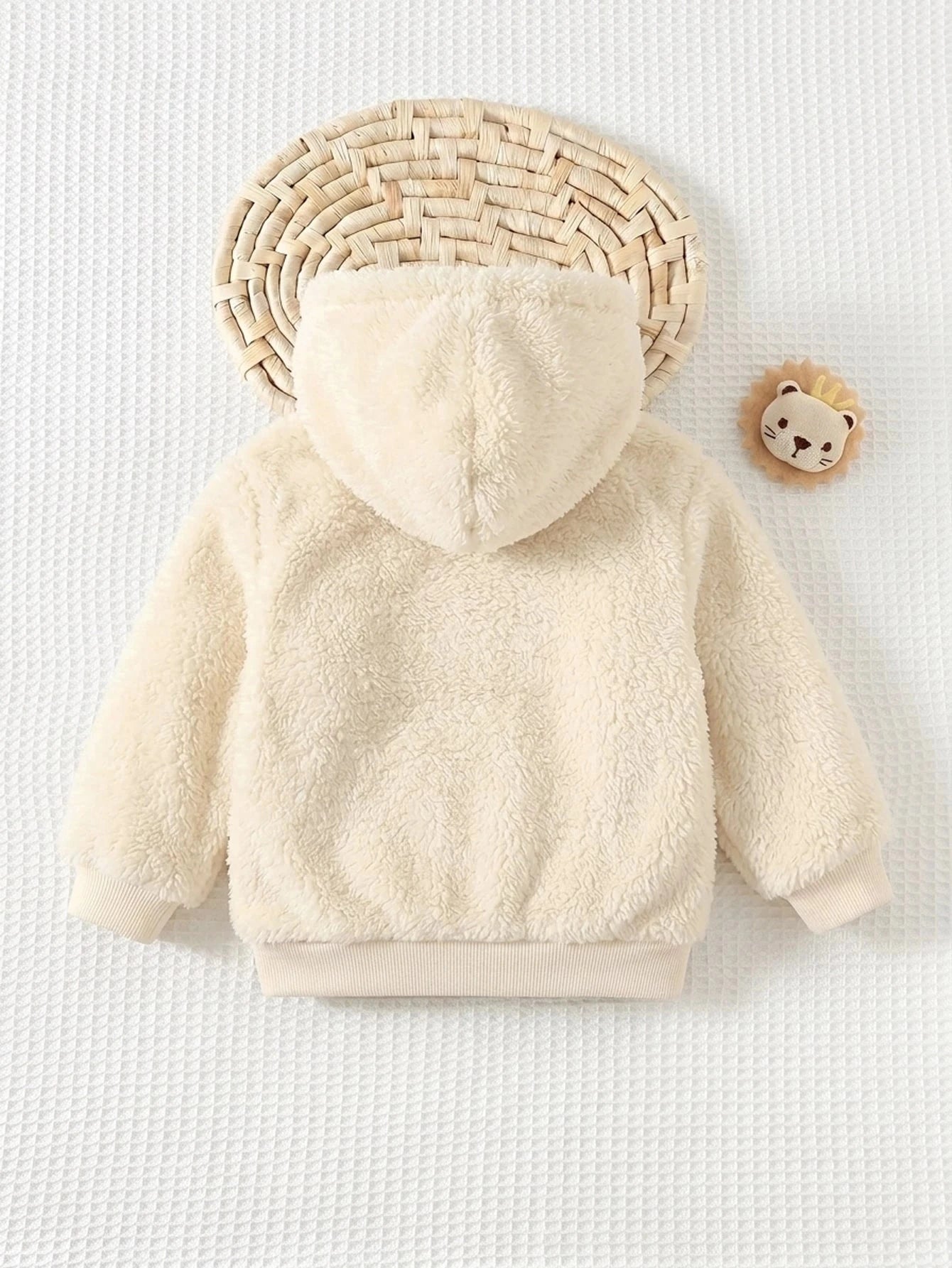 Jaqueta Bebê Menino Pelúcia com Capuz e Zíper 004 Jaqueta Menino 02 Kabannas 