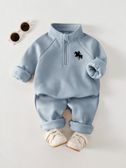Conjunto Bebê Menino Moletom Bordado Cavalo e Calça
