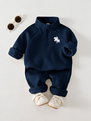Conjunto Bebê Menino Moletom Bordado Cavalo e Calça