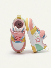 Tênis Infantil Menina Skate Bordado Estrela com Velcro