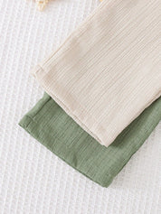 Kit 2 Calças Bebê Menino Perna Larga Texturizada 004 Calça Menino 01 Kabannas 