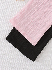 Kit 2 Calças Largas Bebê Menina Cintura Elástica 004 Calça Menina 01 Kabannas 
