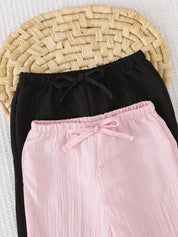 Kit 2 Calças Largas Bebê Menina Cintura Elástica 004 Calça Menina 01 Kabannas 