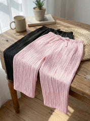 Kit 2 Calças Largas Bebê Menina Cintura Elástica 004 Calça Menina 01 Kabannas 