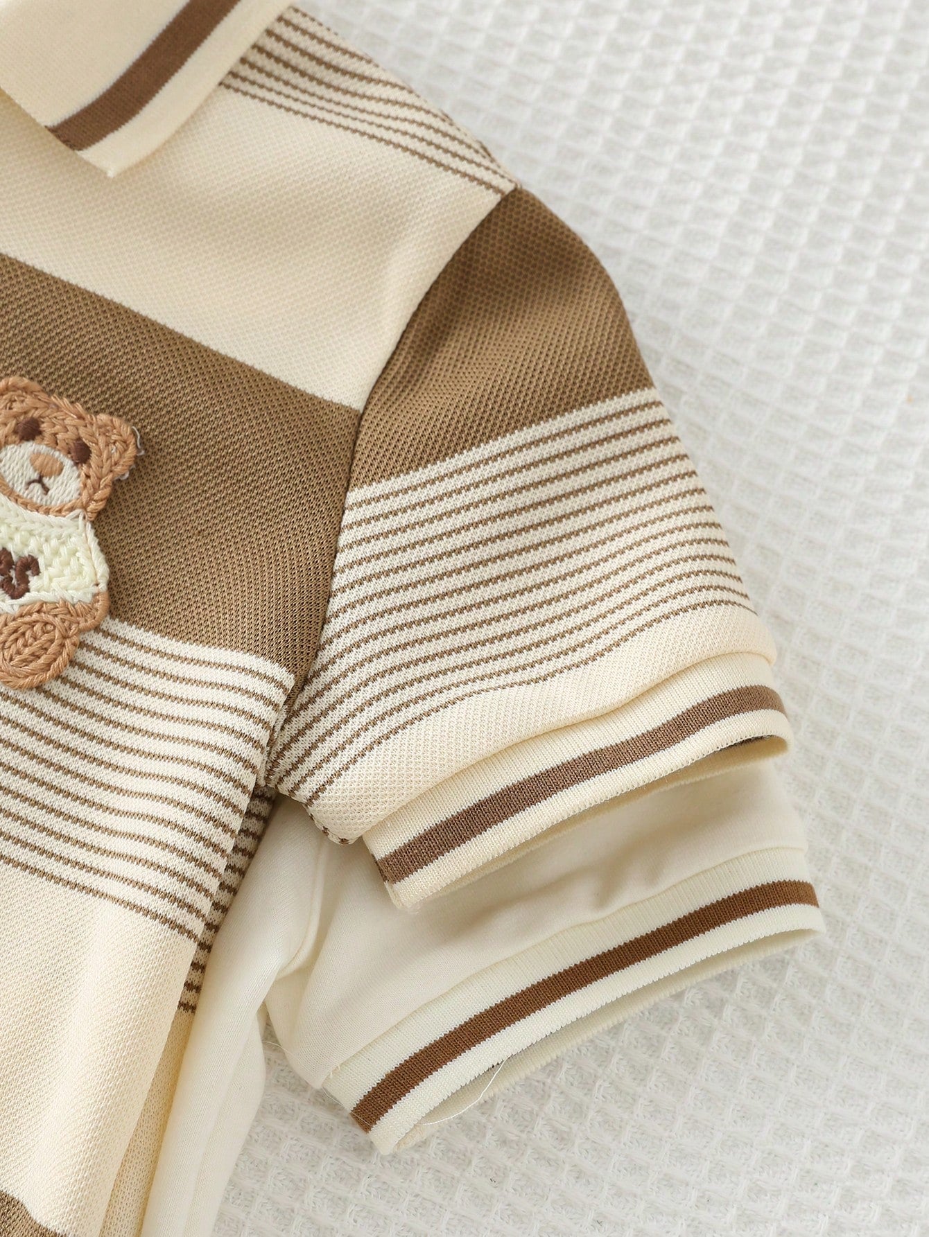 Kit 2 Camisas Polo Infantil Menino Malha Urso Bordado - Damasco