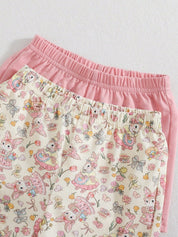 Kit 2 Conjuntos Bebê Menina Regata Coelho e Shorts 004 Conjunto Menina 20 Kabannas 