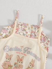 Kit 2 Conjuntos Bebê Menina Regata Coelho e Shorts 004 Conjunto Menina 20 Kabannas 