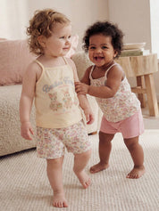 Kit 2 Conjuntos Bebê Menina Regata Coelho e Shorts 004 Conjunto Menina 20 Kabannas 