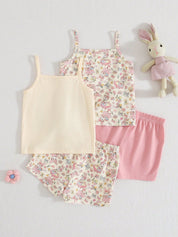 Kit 2 Conjuntos Bebê Menina Regata Coelho e Shorts 004 Conjunto Menina 20 Kabannas 