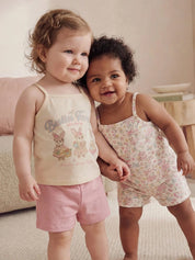 Kit 2 Conjuntos Bebê Menina Regata Coelho e Shorts 004 Conjunto Menina 20 Kabannas 
