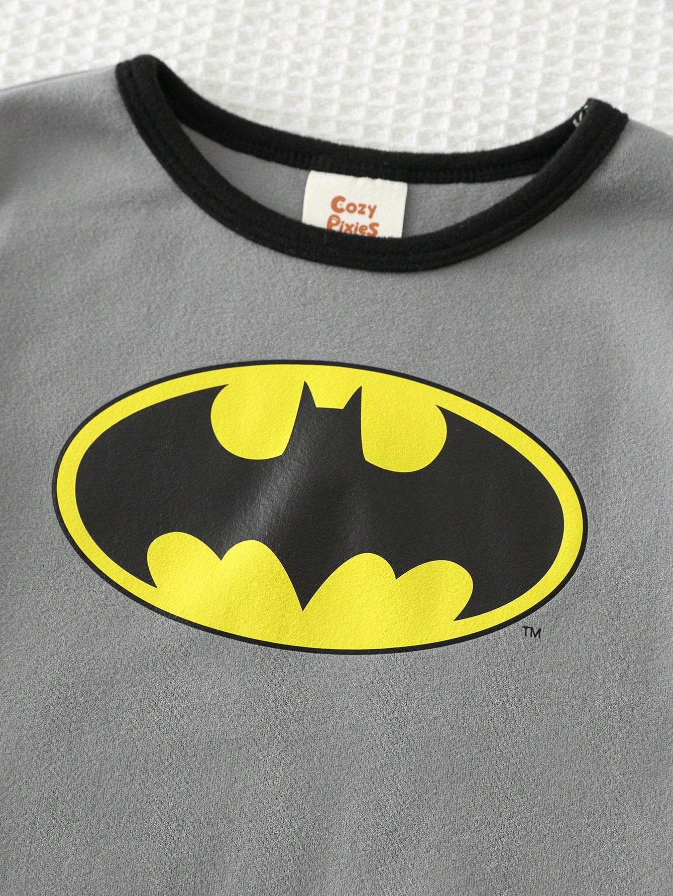 Kit 2 Pijamas Infantil Menino Superman e Batman Manga Longa - Azul e cinza