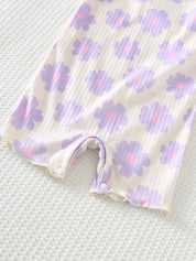 Kit 3 Bodies Bebê Menina Canelado Floral, Poá e Liso 004 Body Menina 01 Kabannas 