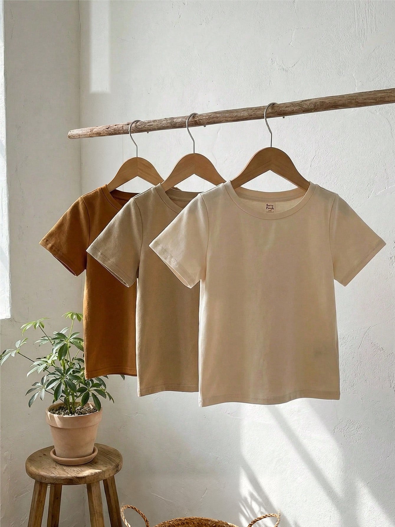 Kit 3 Camisetas Infantil Menino Básicas Tons Terrosos - Caqui