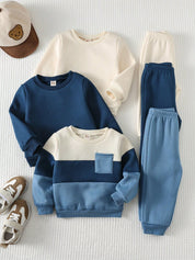 Kit 3 Conjuntos Bebê Menino Moletom e Calça Jogger