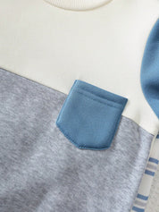 Kit 3 Conjuntos Infantil Menino Moletom Forrado e Calça Jogger - Tons de azul