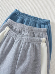 Kit 3 Conjuntos Infantil Menino Moletom Forrado e Calça Jogger - Tons de azul