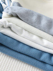 Kit 3 Conjuntos Infantil Menino Moletom Forrado e Calça Jogger - Tons de azul