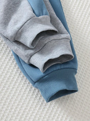 Kit 3 Conjuntos Infantil Menino Moletom Forrado e Calça Jogger - Tons de azul