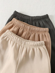 Kit 3 Conjuntos Infantil Menino Moletom Forrado e Calça Jogger - Tons terrosos
