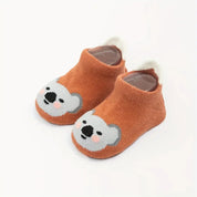 Kit 6 Pares Meia Sapatilha Infantil Antiderrapante Estampa Animal Bebê Menino e Menina Calçado Infantil 22 Kabannas 