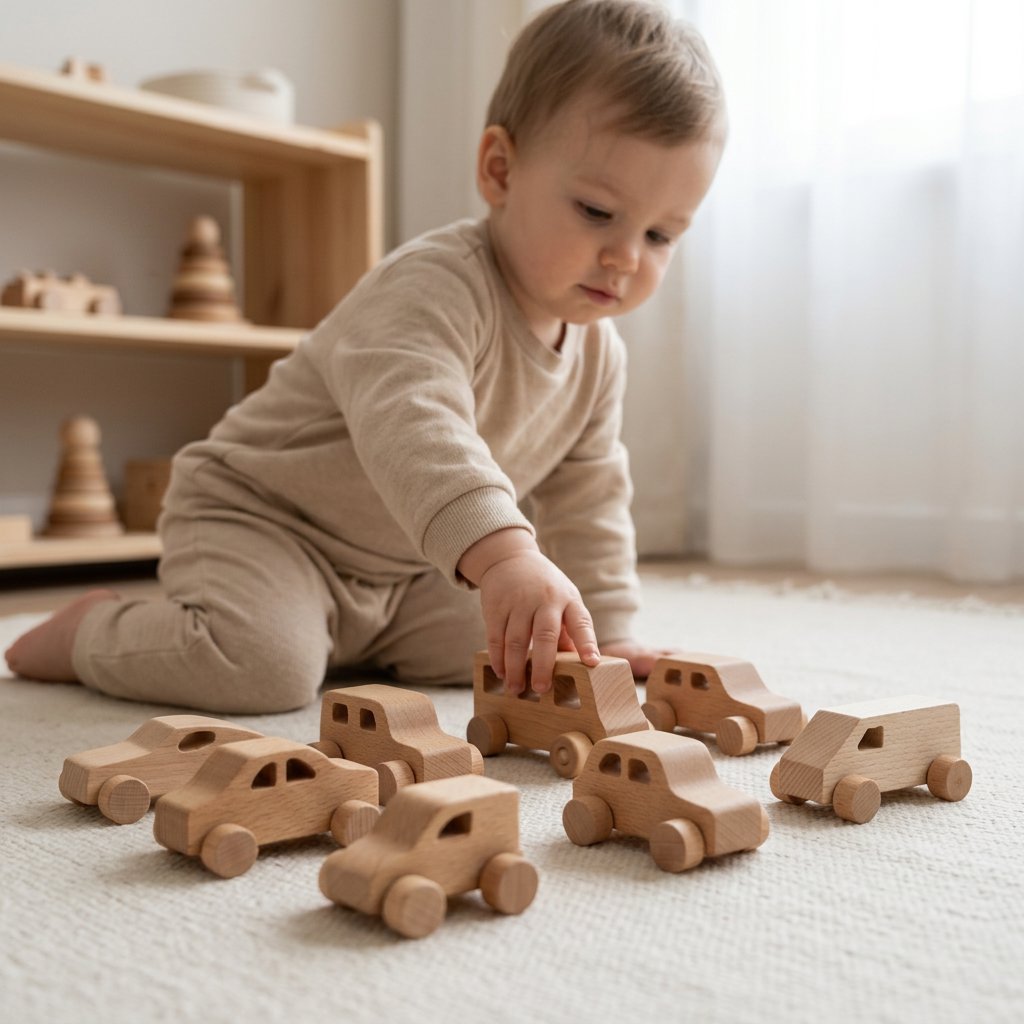 Kit Carrinhos Montessori de Madeira Brinquedos de Madeira 04 Kabannas 