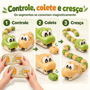 Duas cobras de controle remoto coletando segmentos magnéticos