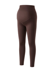 Legging Gestante Cós Alto com Bolsos Laterais - Marrom