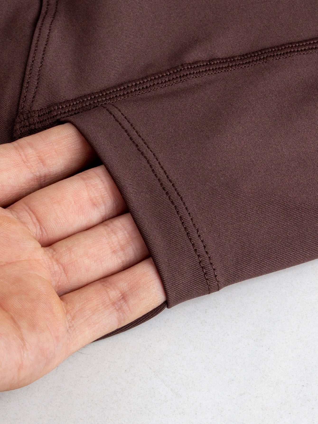 Legging Gestante Cós Alto com Bolsos Laterais - Marrom