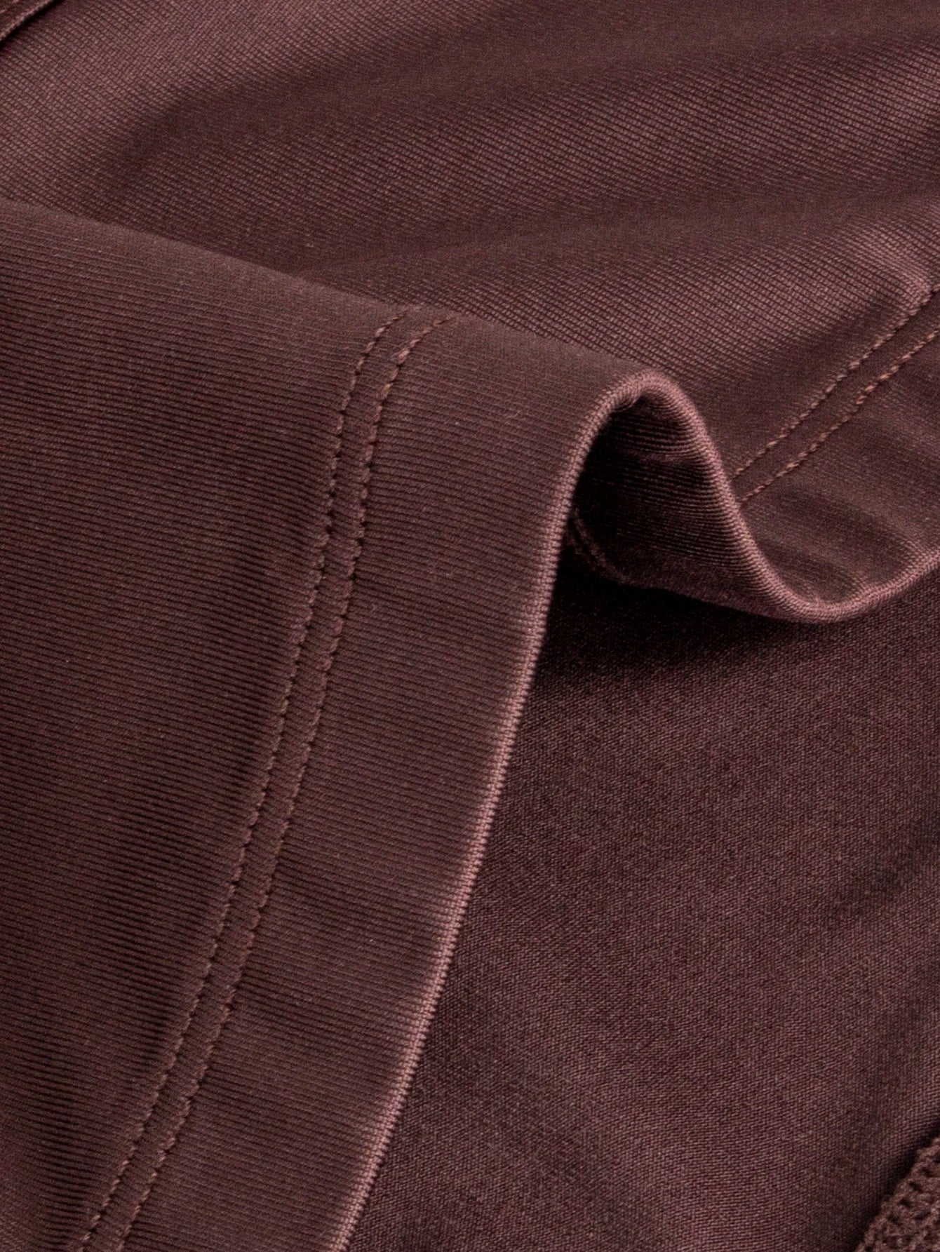 Legging Gestante Cós Alto com Bolsos Laterais - Marrom